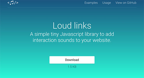 给网站增加交互音效 – Loud links轻量插件