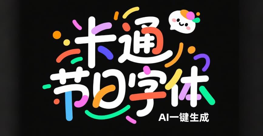 卡通节日字体AI一键生成!氛围感直接拉满